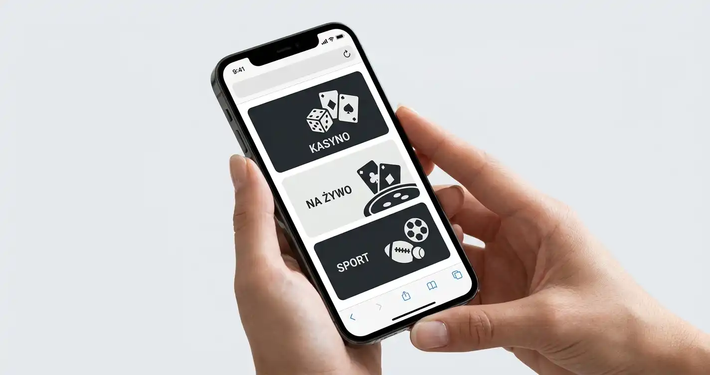 Ilustracja korzystania z Kingmaker w przeglądarce mobilnej na smartfonie